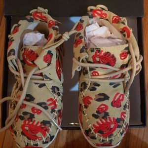 AKID Tan & Red Nubuck shoes